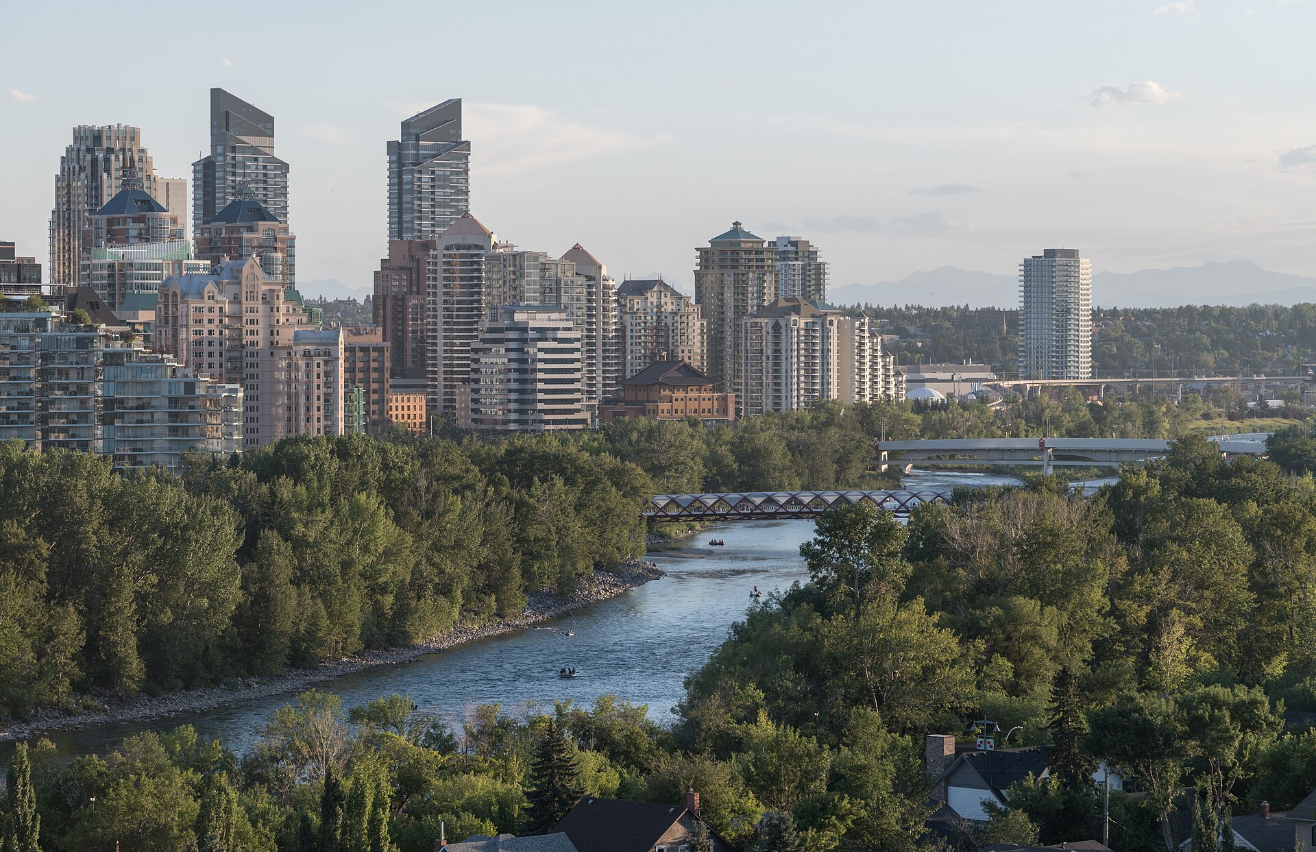 Bow River and downtown Calgary