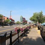 Summer street scene in Kensington, Calgary