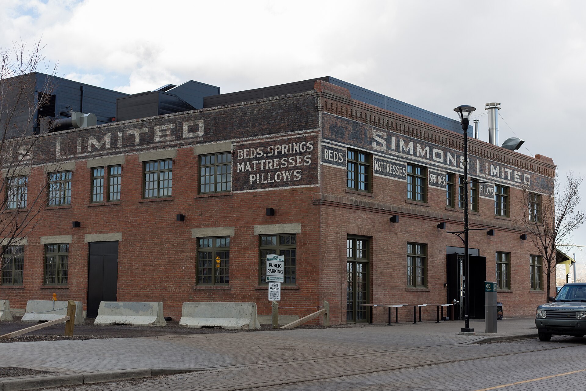 Restored brick warehouse building in Calgary