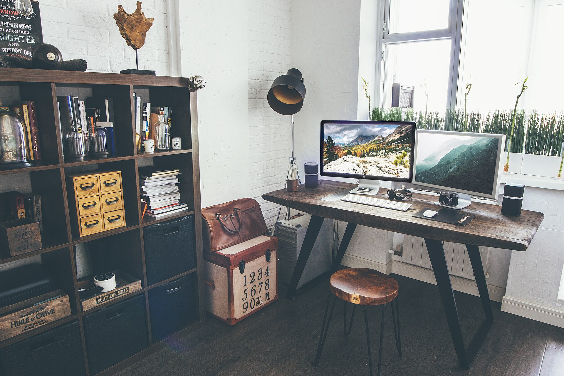 Agent photo placeholder: bright home office