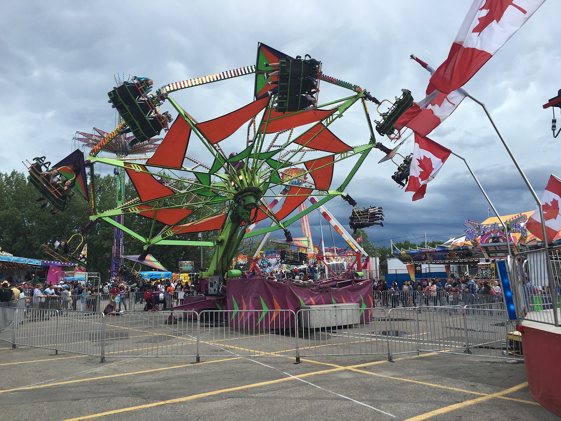 Midway rides at the Calgary Stampede